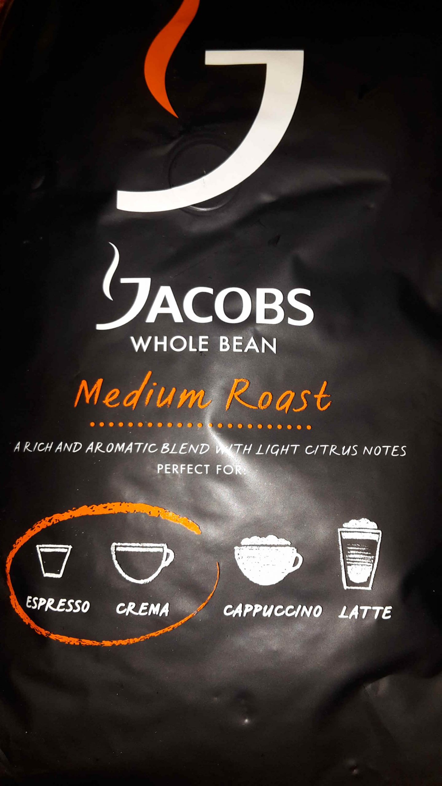 Jacobs whole bean – medium roast
