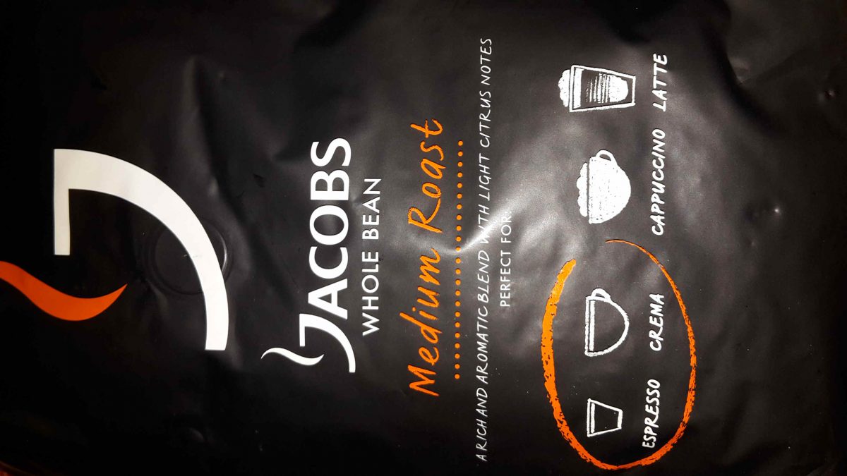 Jacobs whole bean – medium roast